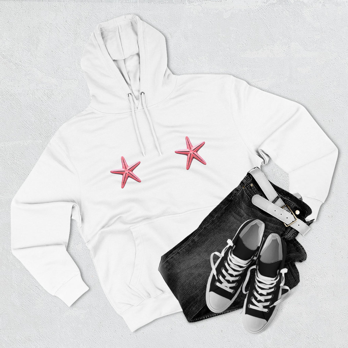 Three-Panel Fleece Hoodie